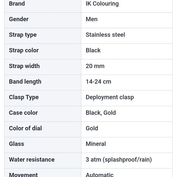 IK COLOURING Big Skeleton Case IK Mens Black Watch - Picture 8 of 10